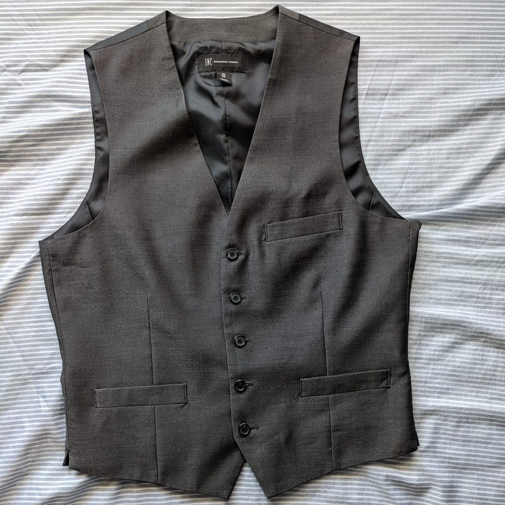 INC International concepts gray vest